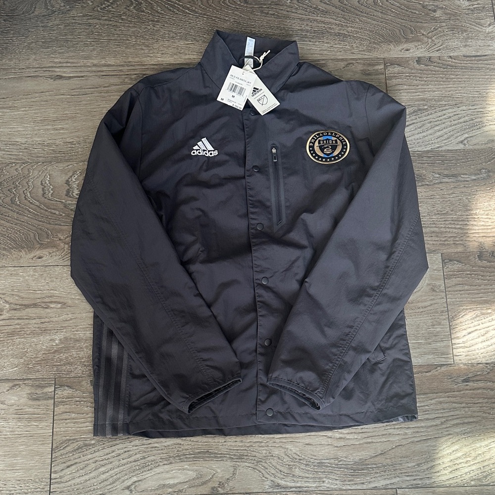 adidas Black MLS Philadelphia Union Coach Jacket